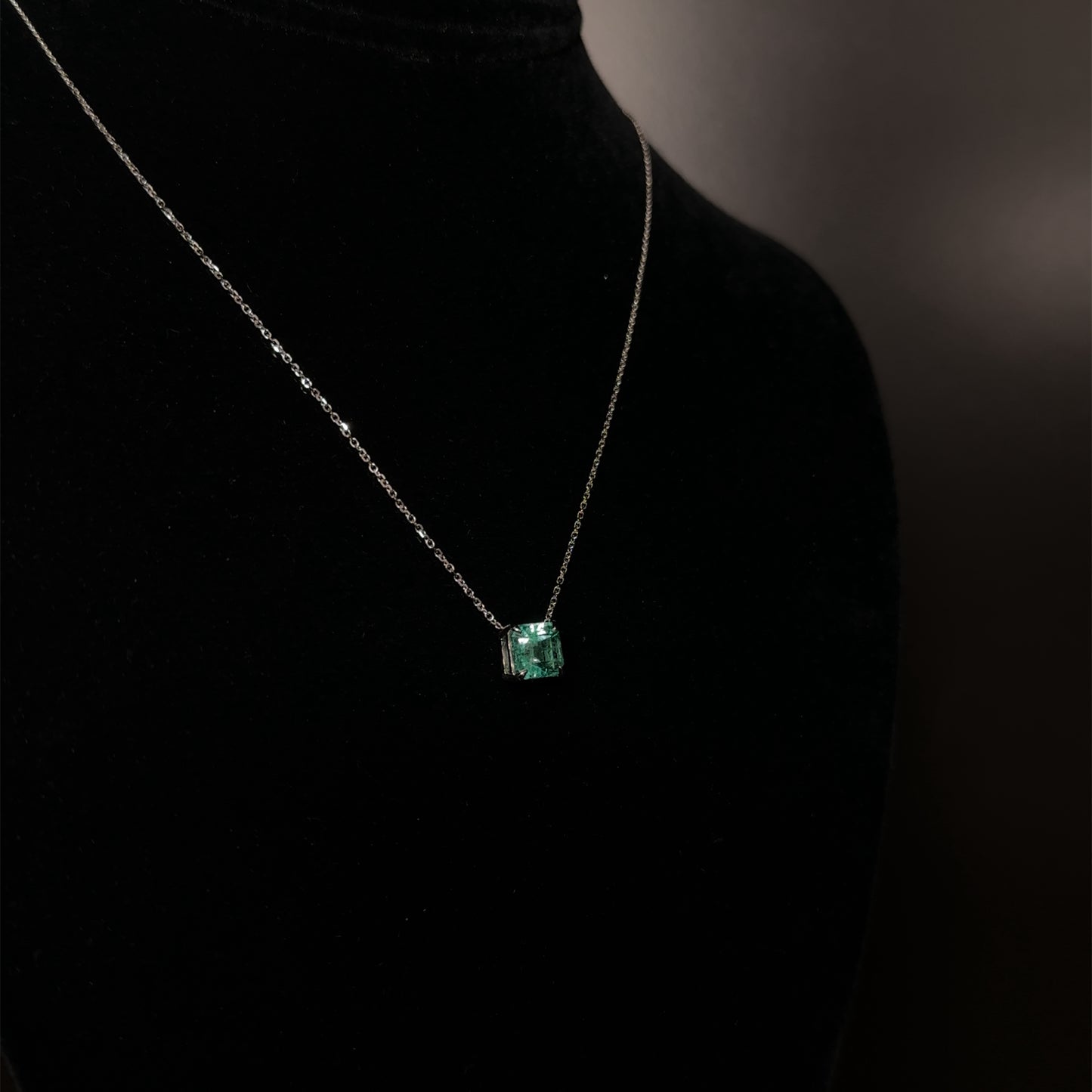 2.30 Carat Colombian Emerald Pendant - 14k Gold