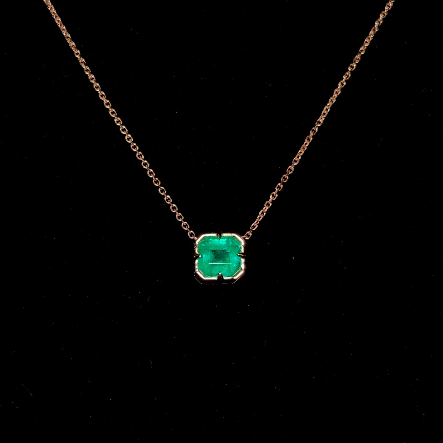 1.40 Carat Colombian Emerald Pendant - 14k Gold