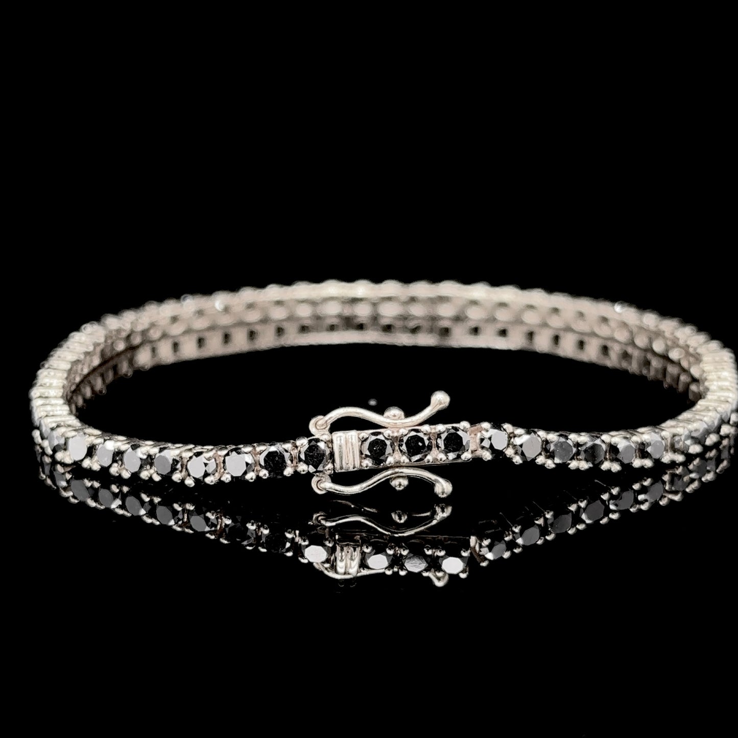 5.27 Carat Black Diamond Tennis Bracelet
