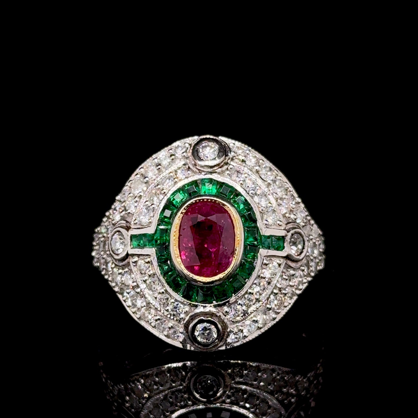 2.05 ct Burma No Heat Ruby Ring