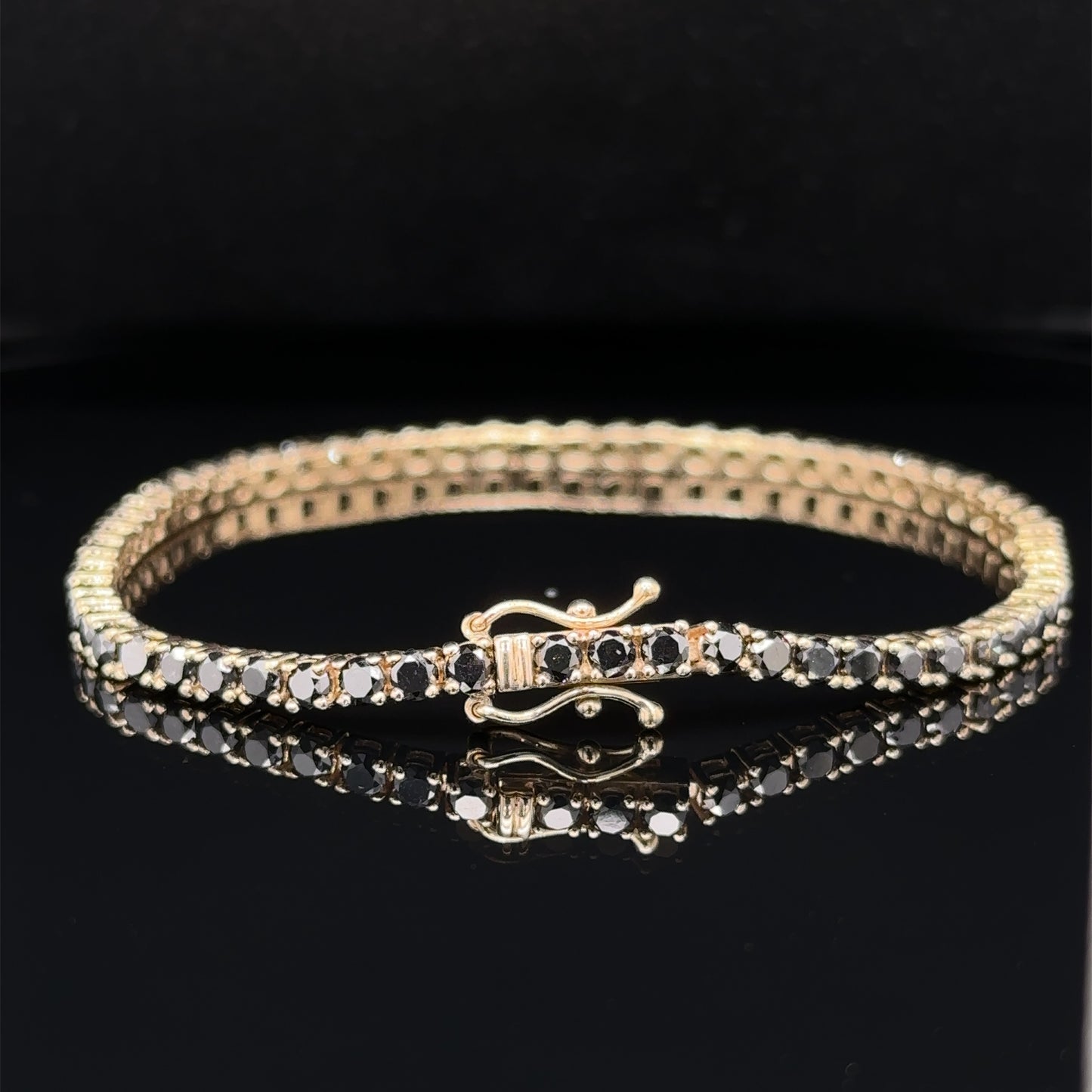 5.27 Carat Black Diamond Tennis Bracelet