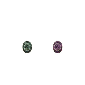 Alexandrite gemstones, oval cut, green and purple, 0.22 carat