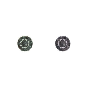 Round alexandrite gemstone pair, dark green to purple, faceted 0.25 ct