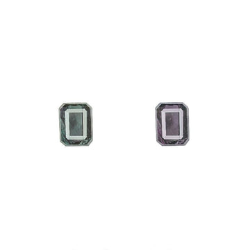 0.37 ct alexandrite gemstone, octagonal step-cut with green-to-purple color shift