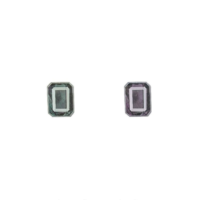 0.37 ct alexandrite gemstone, octagonal step-cut with green-to-purple color shift