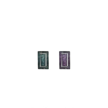 0.76-carat rectangular alexandrite gemstone, green-to-purple color change