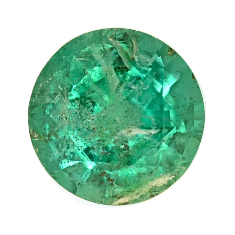 1.32-carat oval green emerald gemstone, faceted