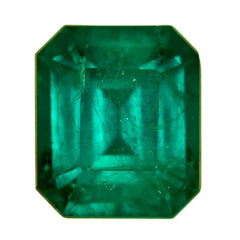 2.36-carat Colombian emerald, emerald-cut octagon green gemstone