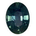 2.09-carat no-heat sapphire, oval cut with deep teal-blue facets