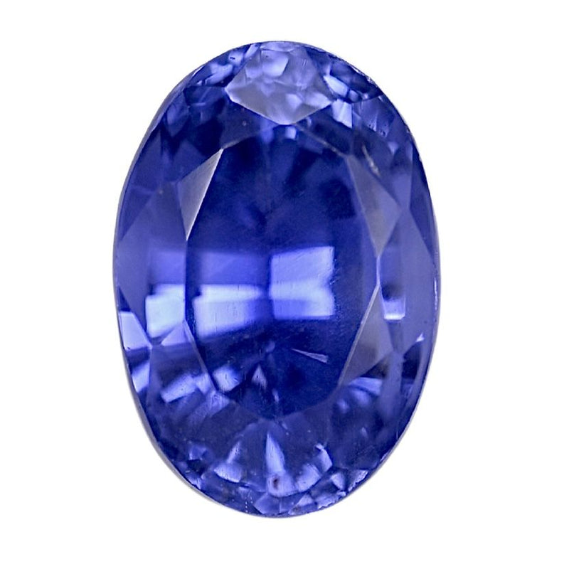 4.51-carat oval faceted blue sapphire gemstone