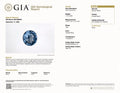 GIA report for an oval blue spinel gemstone, 1.54 carats