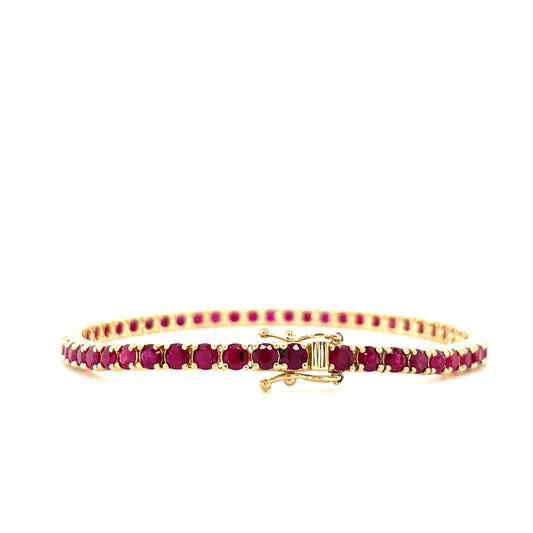 6.28 Carat Ruby Tennis Bracelet