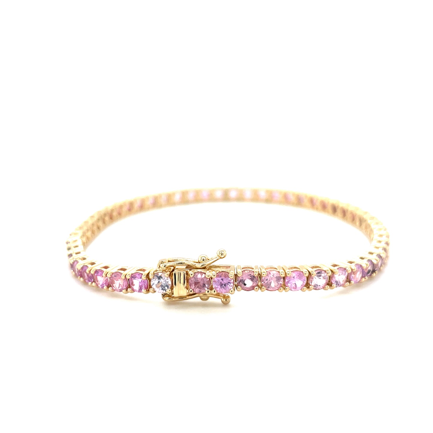7.00 Carat Pink Sapphire Tennis Bracelet