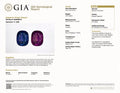 GIA Gemological Report for 2.65 ct purple sapphire, cushion cut, no heat