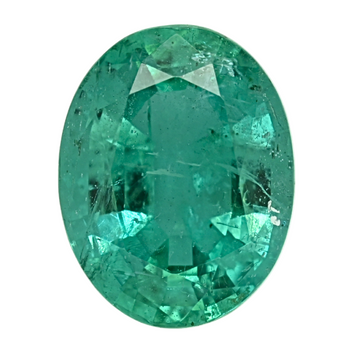 Oval emerald-cut green gemstone, 2.05 carat