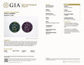 GIA Gemological report sheet for sapphire, with specs and results