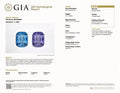 GIA Gemological Report for cobalt spinel gemstone
