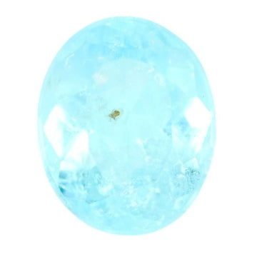 Oval light blue paraiba tourmaline loose gemstone with polished facets