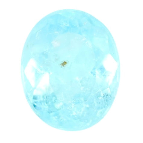 Oval light blue paraiba tourmaline loose gemstone with polished facets