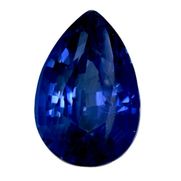 CSL pear-cut blue sapphire gemstone, unheated, 2.23 ct