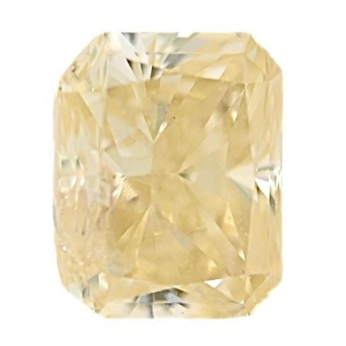Cushion-cut fancy yellow diamond with bright faceted sparkle