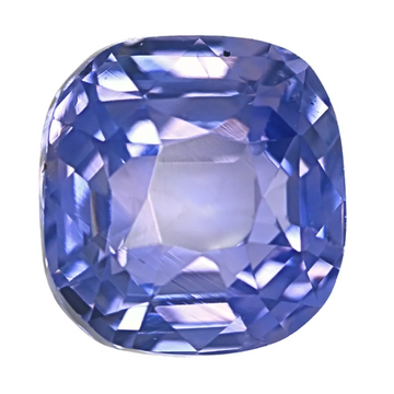 Oval blue sapphire gemstone with faceted cut