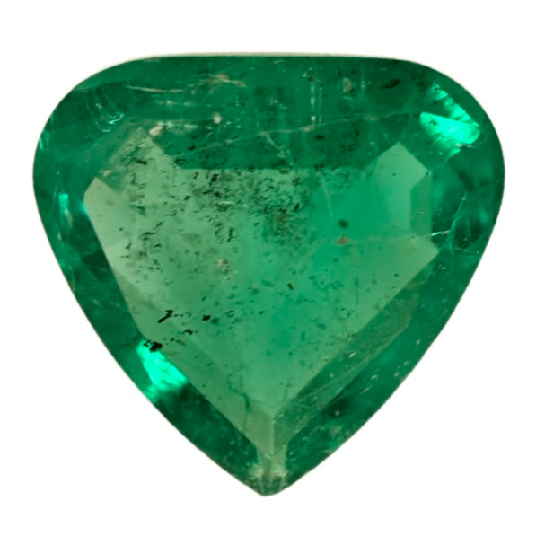 Green gemstone, triangular faceted emerald-cut, 1.01 carat