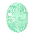 Paraiba tourmaline gemstone, oval cut, vivid green