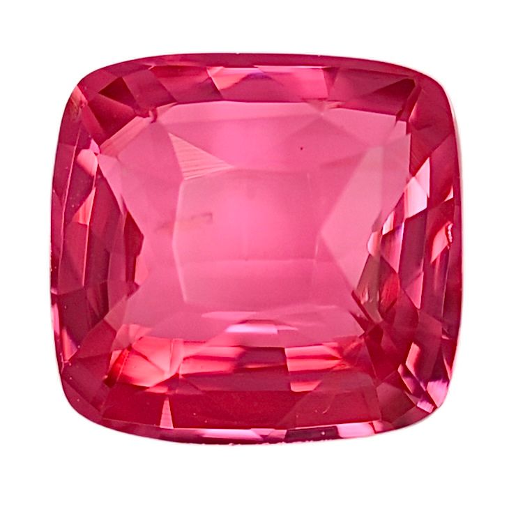 1.06-carat Mahenge spinel, vivid pink-red cushion cut with a faceted table