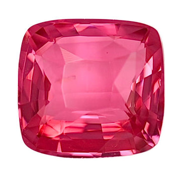 1.06-carat Mahenge spinel, vivid pink-red cushion cut with a faceted table