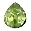 1.28 carat demantoid garnet, faceted pear-cut loose gemstone in green