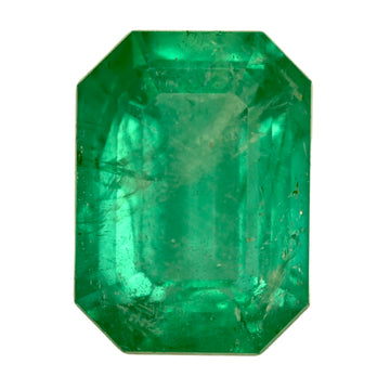 1.83-carat green emerald-cut gemstone with octagonal outline