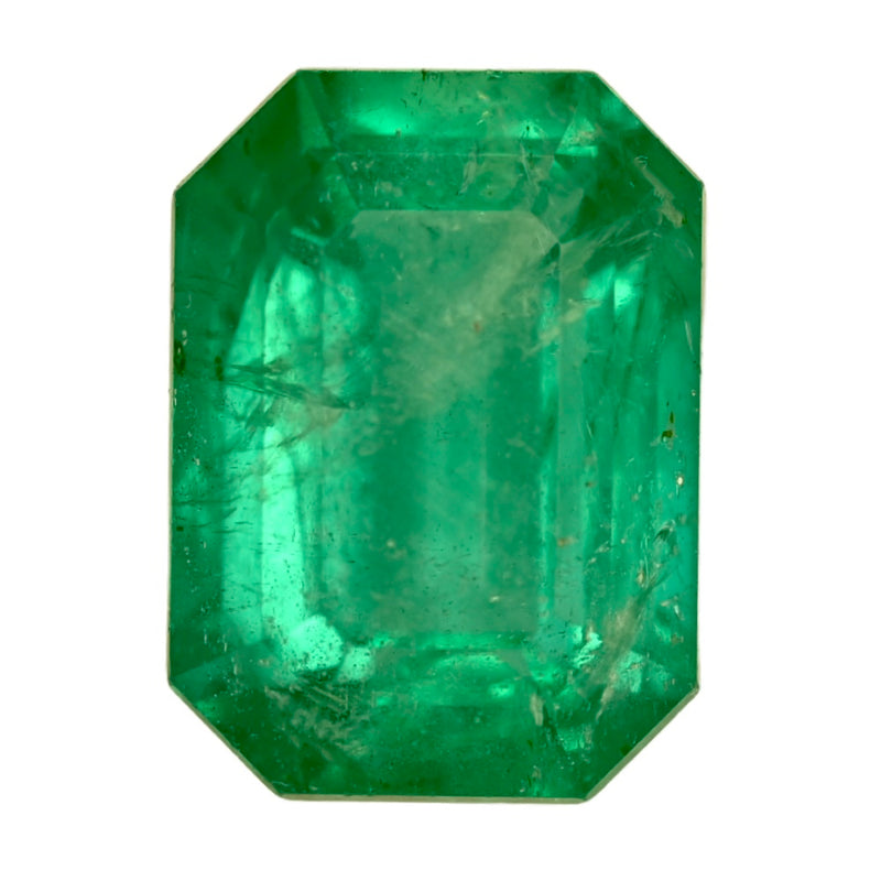 1.83-carat green emerald-cut gemstone with octagonal outline