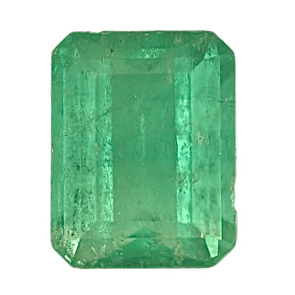 1.23-carat Colombian emerald, emerald-cut green gemstone