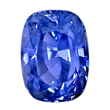 Oval blue sapphire gemstone, faceted for brilliance