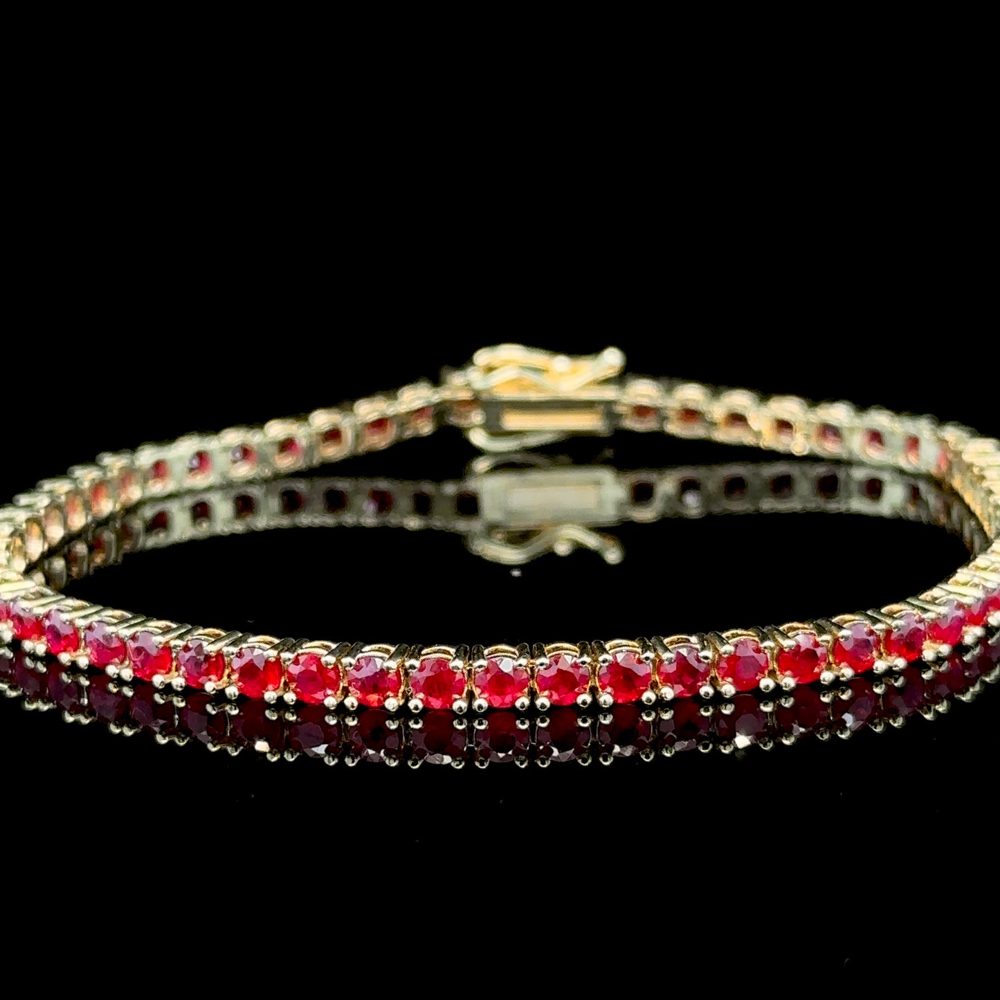 6.28 Carat Ruby Tennis Bracelet