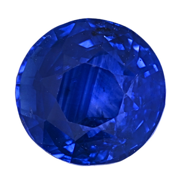 Oval blue sapphire gemstone, faceted