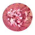 0.88 ct oval padparadscha sapphire, pinkish orange gemstone with faceted surface