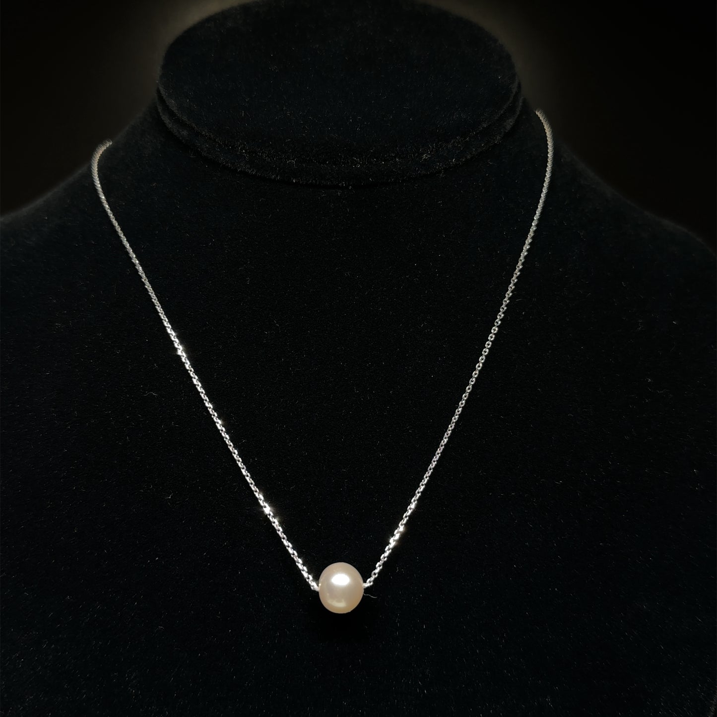 Single Pearl Pendant - 14k Gold