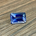 Rectangular-cut blue iolite gemstone
