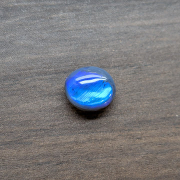 Oval blue opal cabochon, polished dome gemstone