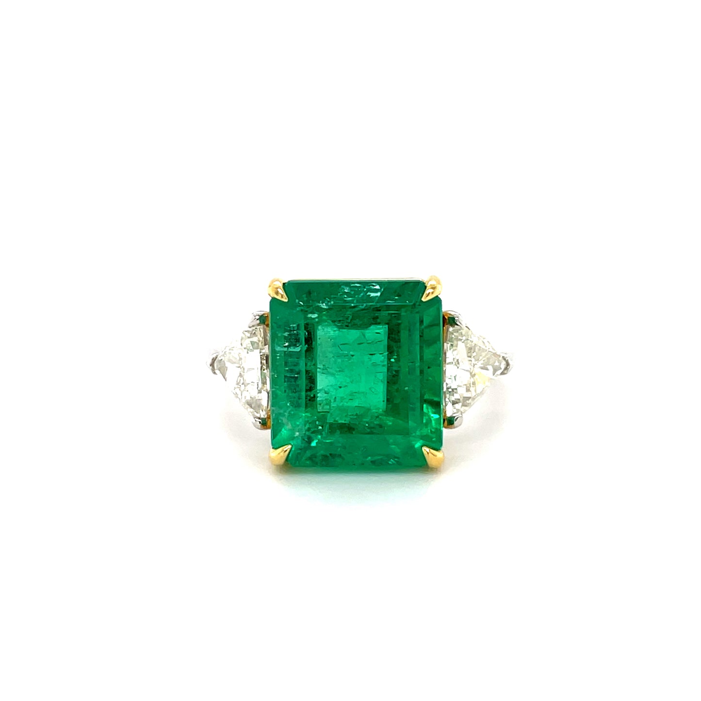 5.08 Carat Colombian Emerald and Diamonds Ring