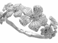 Glittering silver bracelet with small stone-studded links