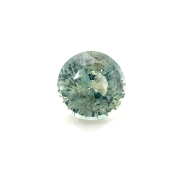 Oval teal sapphire gemstone, faceted