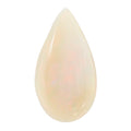 3.27-carat white opal oval teardrop cabochon