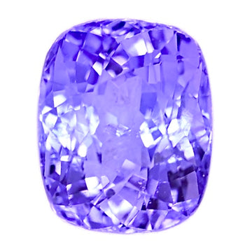 Cushion-cut tanzanite gemstone, vivid purple, 1.00 ct