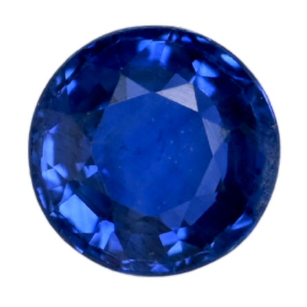 Oval blue sapphire gemstone with faceted cut