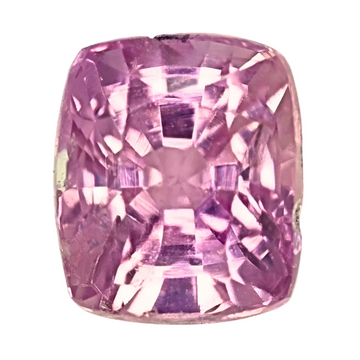 1.70-carat cushion-cut pink sapphire gemstone, square faceted