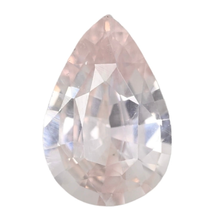 Pear-shaped pink sapphire gemstone, 1.59 ct, no heat