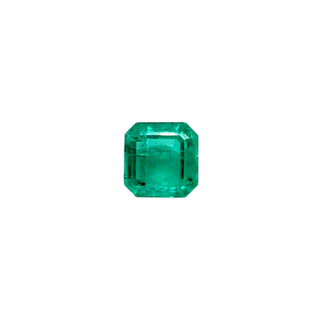 Emerald-cut green emerald gemstone, 1.54 carat